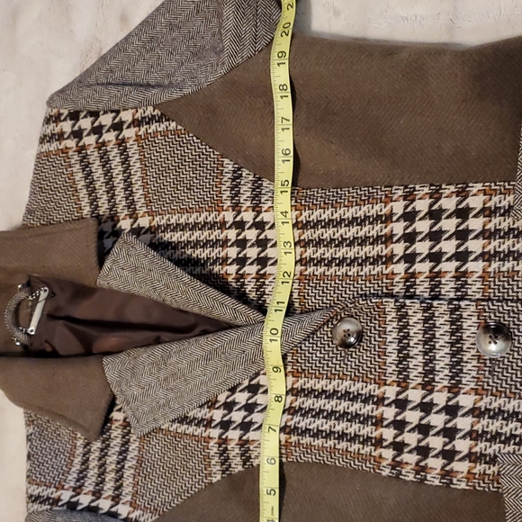 Paparazzi by Biz Mixed Print Panel Car Coat - Picture 6 of 11